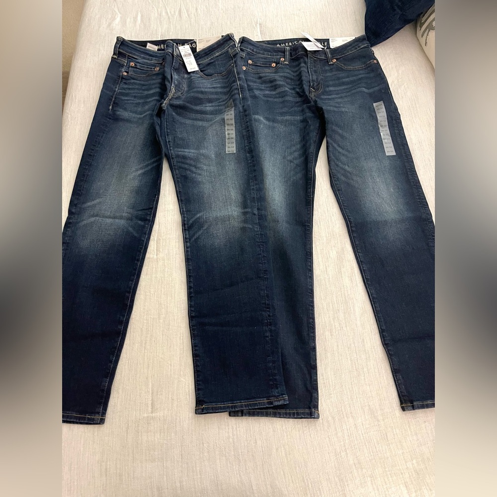 New Men's American Eagle Flex Original Straight Jeans Sz 30 X 32
